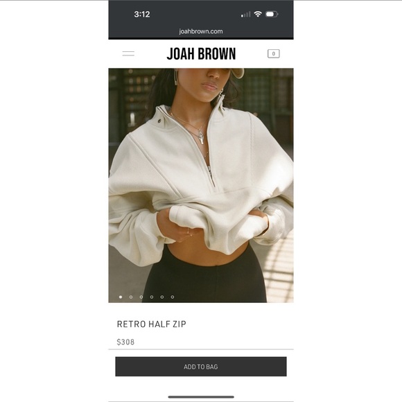 Joah Brown Retro Pullover Zip Sweater